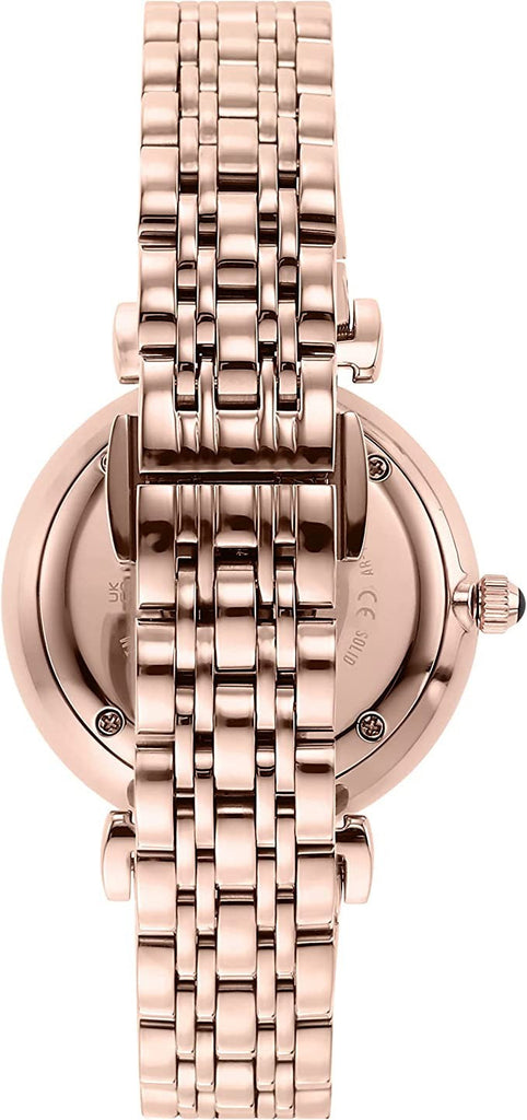 Emporio Armani Gianni T-Bar Quartz Crystals Black Dial Gold Steel Strap Watch For Women - AR11423 Buy Now By Emporio Armani