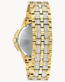 Bulova Crystal Collection Octova White Dial Gold Steel Strap Watch for Men - 98C126 Buy Now By Bulova