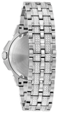 Bulova Crystal Collection Pave Silver Dial with Crystals Silver Steel Strap Watch for Men - 96C134 Buy Now By Bulova