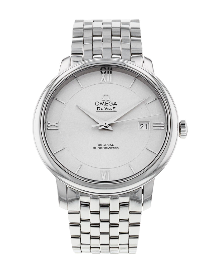 Omega De Ville Prestige Co-Axial Silver Dial Silver Steel Strap Watch for Men - 424.10.40.20.02.003 Buy Now By Omega