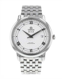 Omega De Ville Prestige Co Axial Automatic White Dial Silver Steel Strap Watch for Men - 424.10.40.20.02.005 Buy Now By Omega