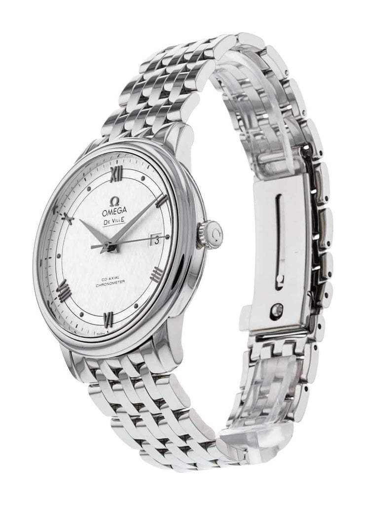 Omega De Ville Prestige Co Axial Automatic White Dial Silver Steel Strap Watch for Men - 424.10.40.20.02.005 Buy Now By Omega