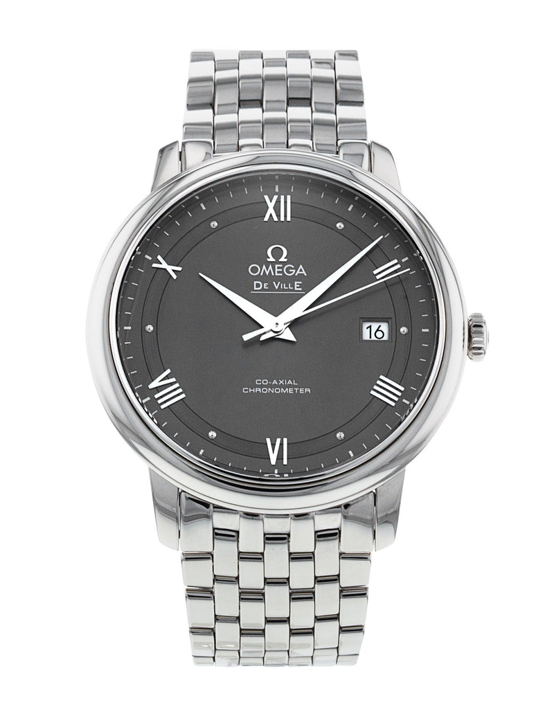 Omega De Ville Prestige Co-Axial Automatic Grey Dial Silver Steel Strap Watch for Men - 424.10.40.20.06.001 Buy Now By Omega