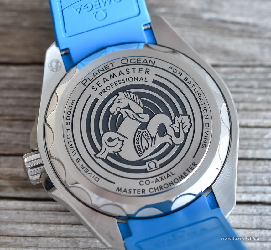 Omega Planet Ocean 6000M Co Axial Master Chronometer 45.5mm Blue Dial Black Rubber Strap Watch for Men - 21532462103001 Buy Now By Omega