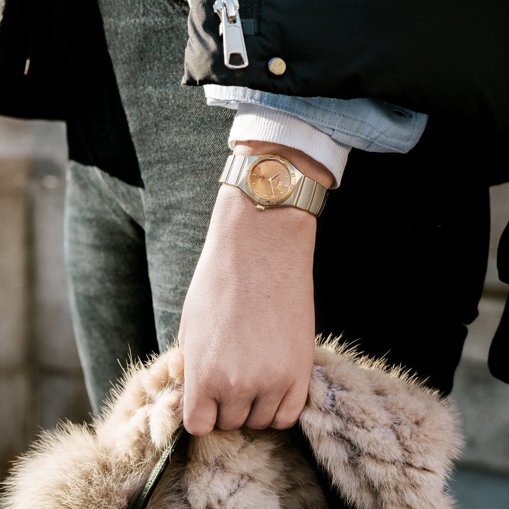 Omega Constellation Manhattan Yellow Dial Two Tone Steel Strap Watch for Women - 131.20.28.60.08.001 Buy Now By Omega