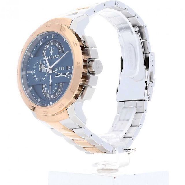 Maserati Ingegno Chronograph Blue Dial Two Tone Steel Strap Watch for Men - R8873619002 Buy Now By Maserati