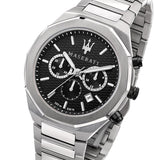Maserati Stile Chronograph Black Dial Silver Steel Strap Watch For Men - R8873642004 Buy Now By Maserati