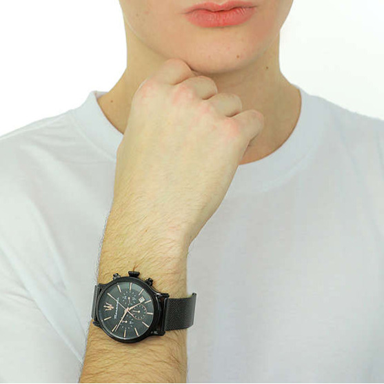 Maserati Epoca Chronograph Black Dial Black Mesh Strap Watch For Men - R8873618013 Buy Now By Maserati