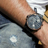 Diesel Mr Daddy 2.0 Chronograph Black Dial Black Steel Strap Watch For Men - DZ7400 Buy Now By Diesel