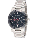 Burberry The City Black Dial Silver Steel Strap Watch for Men - BU9380 Buy Now By Burberry