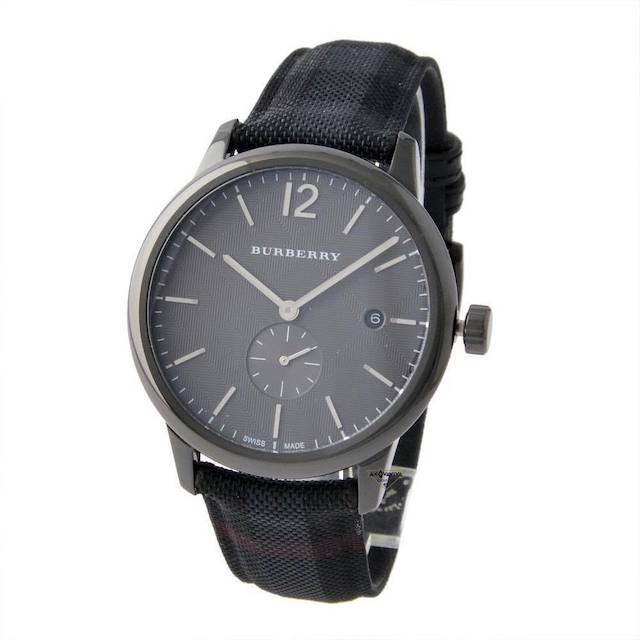 Burberry The Classic Round Horseferry Black Dial Black Leather Strap Watch for Men - BU10010 Buy Now By Burberry