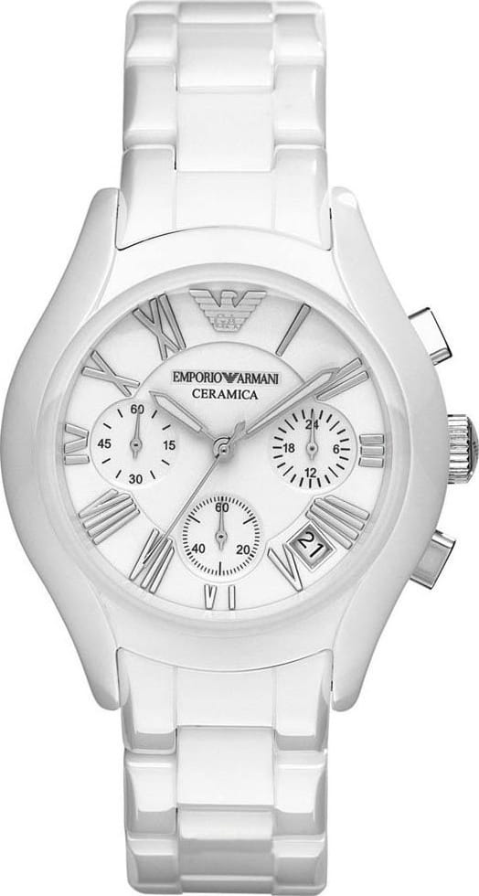 Emporio Armani Chronograph Ceramic White Dial Watch For Women - AR1403 Buy Now By Emporio Armani
