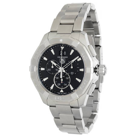 Tag Heuer Aquaracer Chronograph Black Dial Silver Steel Strap Watch for Men - CAY1110.BA0927 Buy Now By Tag Heuer