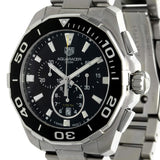 Tag Heuer Aquaracer Quartz Chronograph Black Dial Silver Steel Strap Watch for Men - CAY111A.BA0927 Buy Now By Tag Heuer