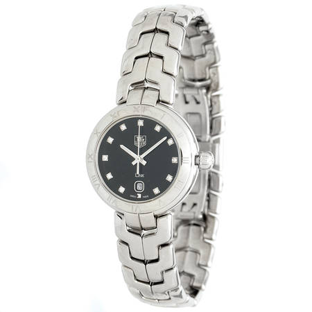 Tag Heuer Link Quartz Diamonds Black Dial Silver Steel Strap Watch for Women - WAT1410.BA0954 Buy Now By Tag Heuer