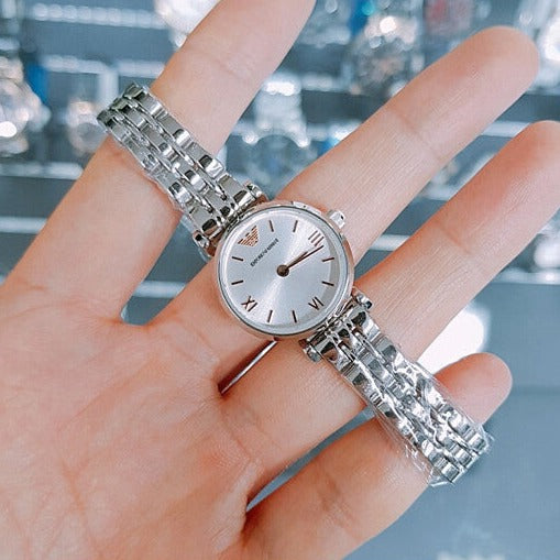 Emporio Armani Gianni T Bar Quartz Silver Dial Silver Steel Strap Watch For Women - AR1935 Buy Now By Emporio Armani