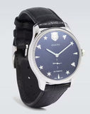 Gucci G Timeless Automatic Blue Dial Black Leather Strap Watch For Men - YA126347 Buy Now By Gucci