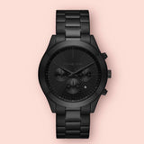 Michael Kors Slim Runway Chronograph Black Dial Black Steel Strap Watch For Men - MK8919 Buy Now By Michael Kors