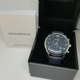 Emporio Armani Lambda Chronograph Blue Dial Blue Leather Strap Watch For Men - AR11018 Buy Now By Emporio Armani
