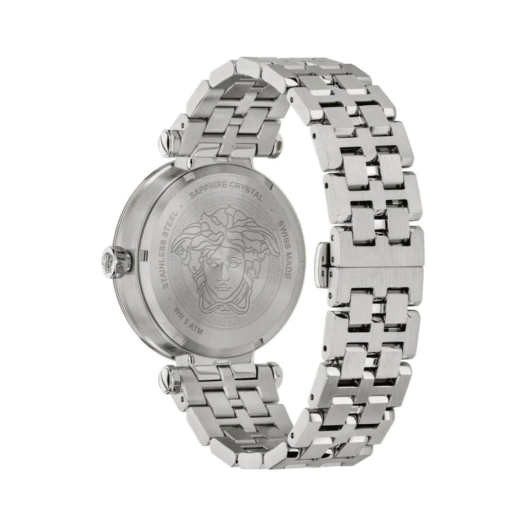 Versace Greca Sport Quartz Black Dial Silver Steel Strap Watch For Men - VEZ300321 Buy Now By Versace