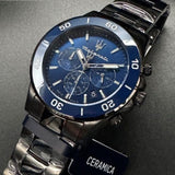 Maserati Competizione Chronograph Blue Dial Black Steel Strap Watch For Men - R8873600005 Buy Now By Maserati