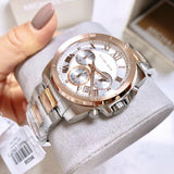 Michael Kors Brecken Chronograph White Dial Two Tone Steel Strap Watch For Women - MK6368 Buy Now By Michael Kors