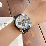 Versace V-Ray Quartz Silver Dial Black Leather Strap Watch for Men - VDB010014 Buy Now By Versace