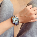 Michael Kors Bradshaw Chronograph Blue Dial Silver Steel Strap Watch For Women - MK6098 Buy Now By Michael Kors