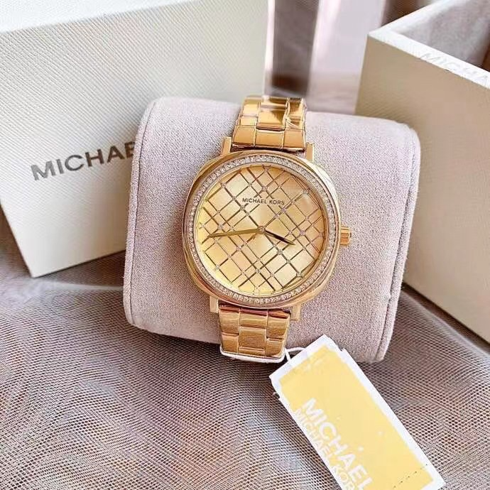 Michael Kors Nia Quartz Gold Dial Gold Steel Strap Watch For Women - MK3989 Buy Now By Michael Kors