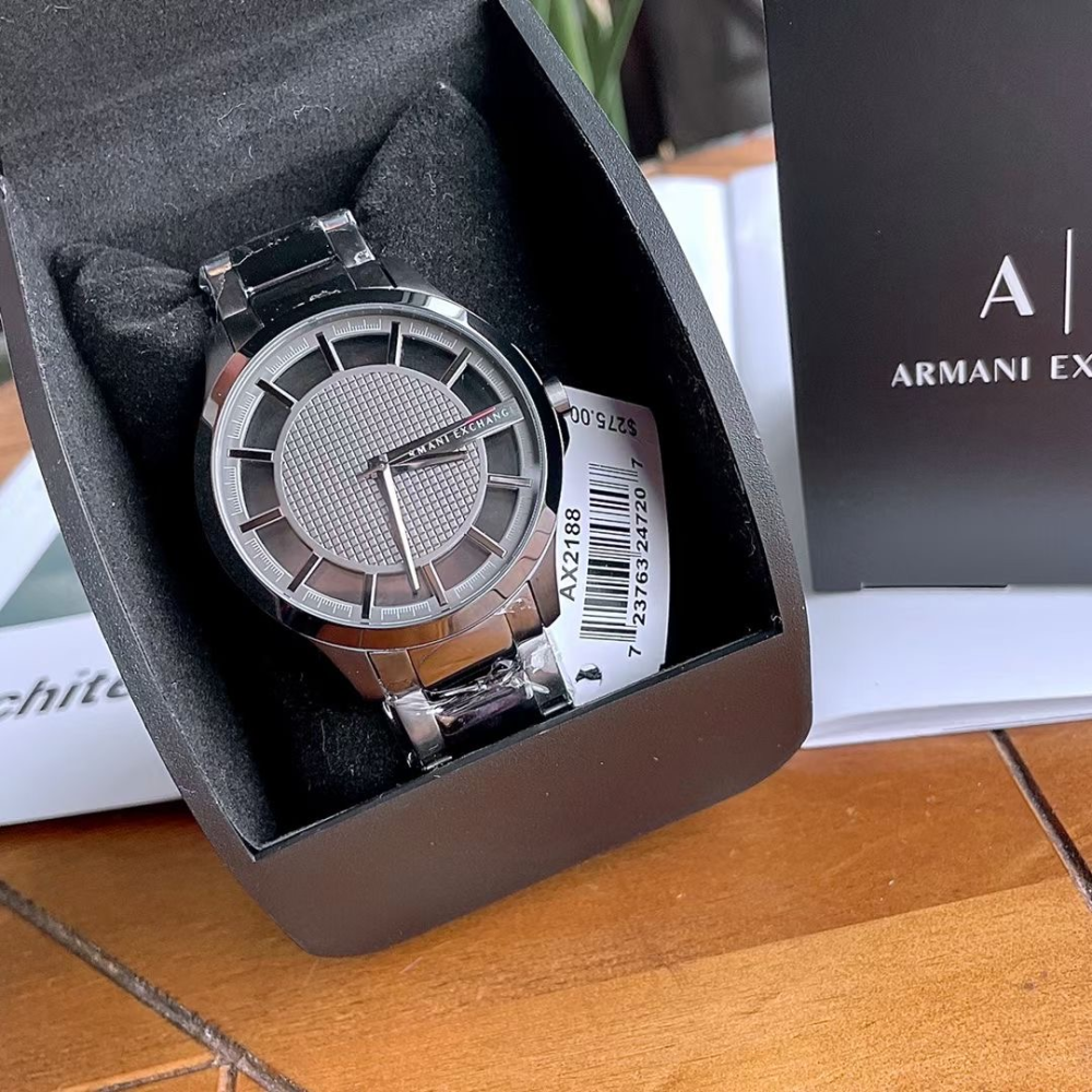 Armani Exchange Hampton Chronograph Grey Dial Grey Steel Strap Watch For Men - AX2188 Buy Now By Armani Exchange