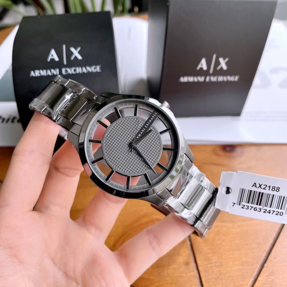Armani Exchange Hampton Chronograph Grey Dial Grey Steel Strap Watch For Men - AX2188 Buy Now By Armani Exchange