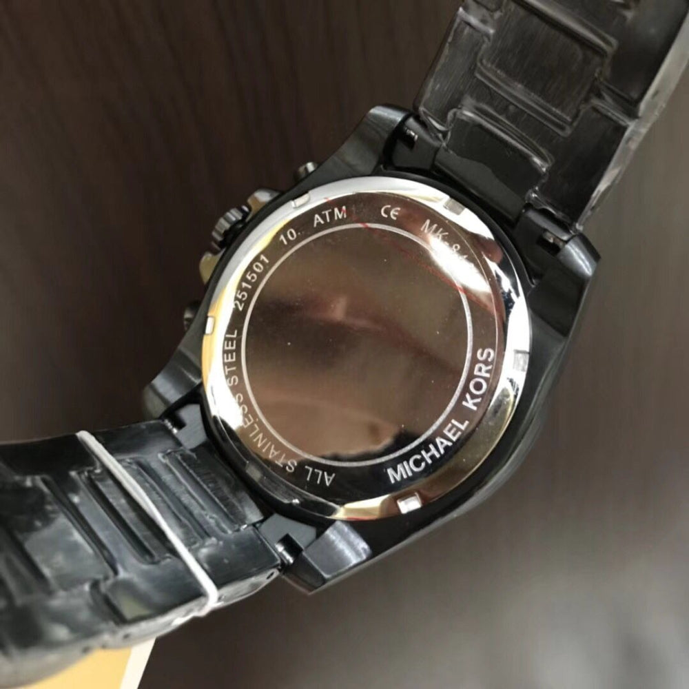 Michael Kors Brecken Chronograph Black Dial Black Steel Strap Watch For Men - MK8482 Buy Now By Michael Kors