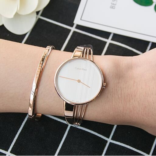 Calvin Klein Drift White Dial Rose Gold Steel Strap Watch for Women - K6S2N616 Buy Now By Calvin Klein