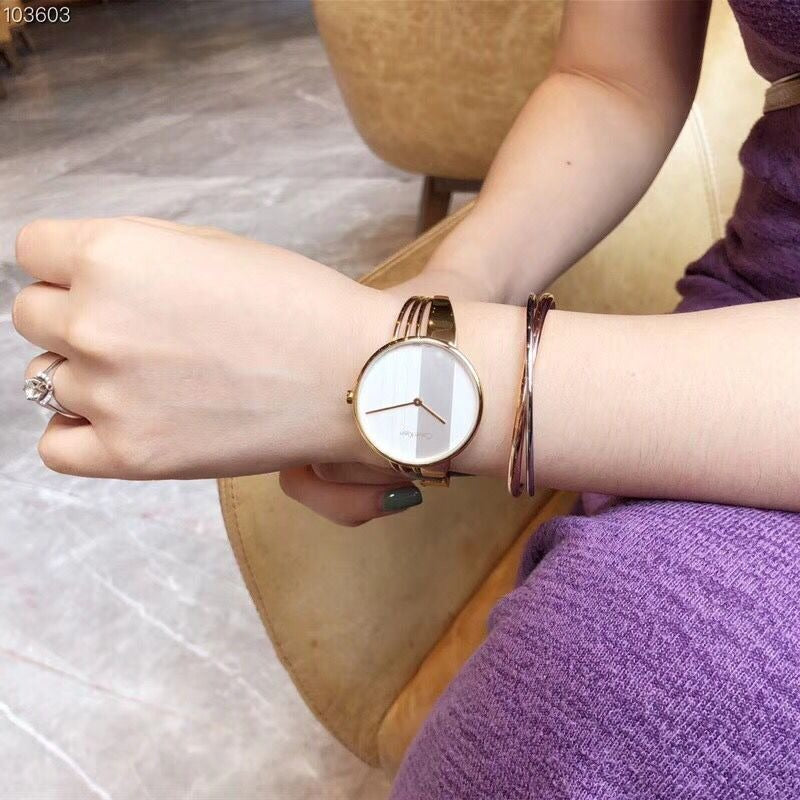 Calvin Klein Drift White Dial Rose Gold Steel Strap Watch for Women - K6S2N616 Buy Now By Calvin Klein