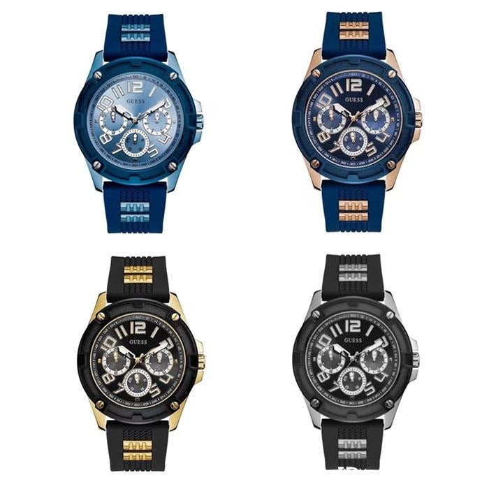 Guess Delta Blue Dial Blue Silicone Strap Watch for Men - GW0051G4 Buy Now By Guess