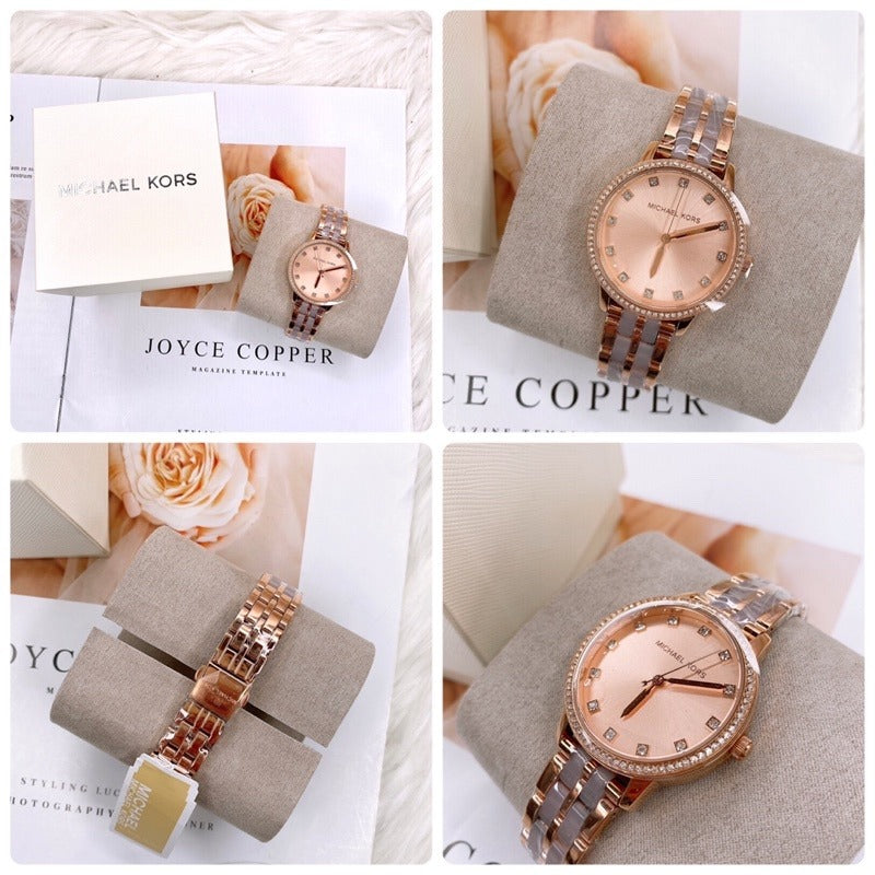 Michael Kors Melissa Analog Rose Gold Dial Rose Gold Steel Strap Watch For Women - MK4396 Buy Now By Michael Kors