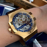 Maserati Automatic Skeleton Dial Rose Gold Blue Leather Strap Watch For Men - R8821108022 Buy Now By Maserati