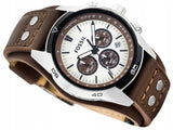 Fossil Coachman Chronograph Silver Dial Brown Leather Strap Watch for Men - CH2565 Buy Now By Fossil