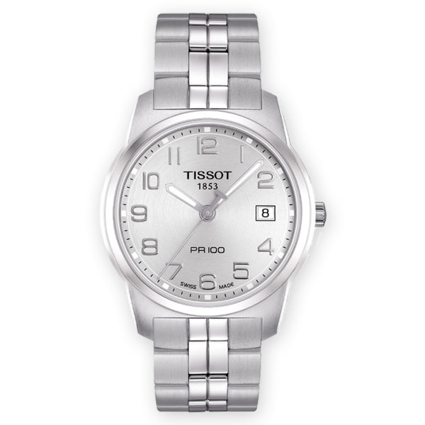 Tissot T Classic PR100 Silver Dial Silver Steel Strap Watch For Women - T049.210.11.032.00 Buy Now By Tissot