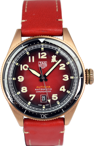 Tag Heuer Autavia Maroon Dial Watch for Men - WBE5193.FC8300 Buy Now By Tag Heuer