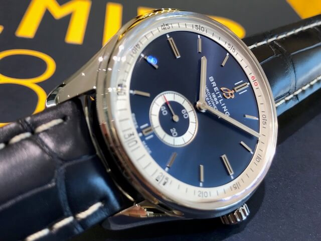 Breitling Premier Automatic 40mm Blue Dial Blue Leather Strap Mens Watch - A37340351C1P2 Buy Now By Breitling