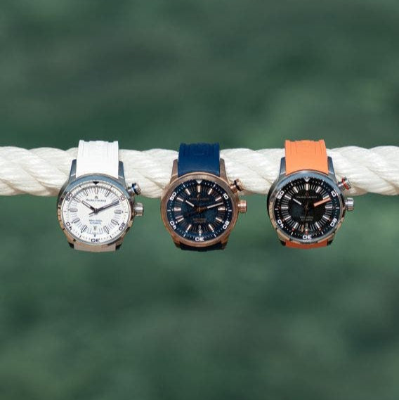 Maurice Lacroix Pontos Divers Limited Edition Blue Dial Blue Leather Strap Watch For Men - PT6248-BRZ0B-430-4 Buy Now By Maurice Lacroix