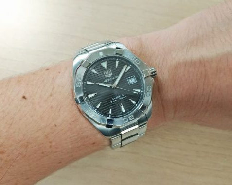 Tag Heuer Aquaracer Automatic 41mm Anthracite Dial Silver Steel Strap Watch for Men - WAY2113.BA0928