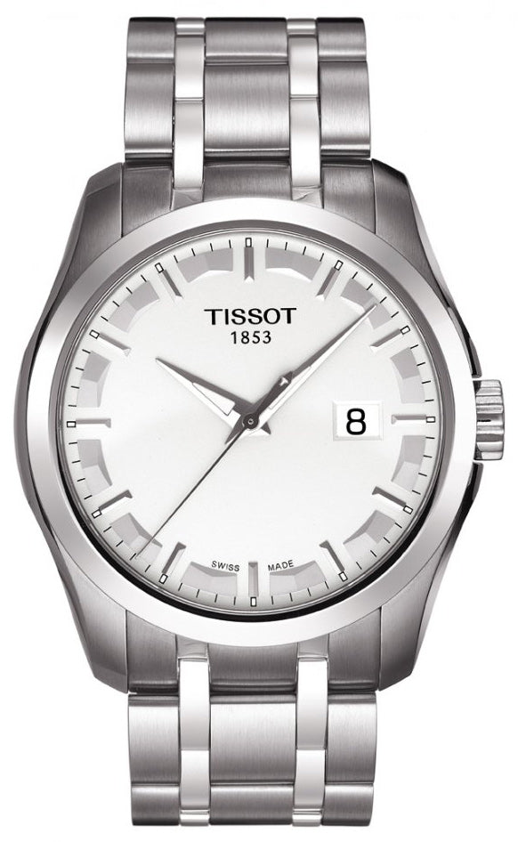 Tissot T Trend Couturier Chronograph White Dial Silver Steel Strap Watch For Men - T035.410.11.031.00 Buy Now By Tissot