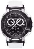 Tissot T Race Chronograph Black Dial White Rubber Strap Watch for Men - T048.417.27.057.05 Buy Now By Tissot