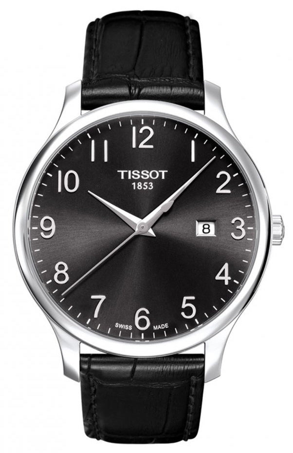 Tissot T Classic Tradition Black Dial Black Leather Strap Watch For Men - T063.610.16.052.00 Buy Now By Tissot