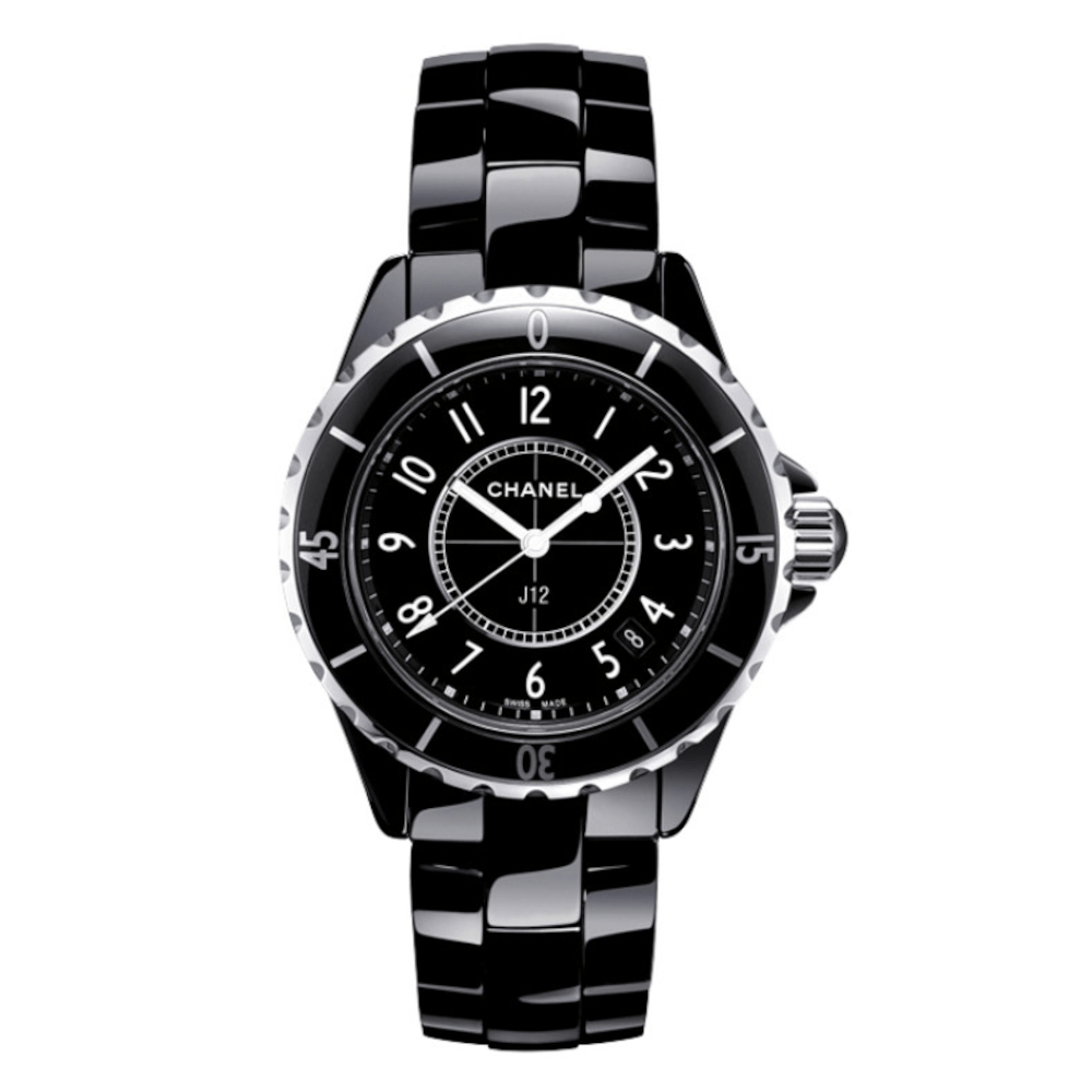 Chanel J12 Quartz Ceramic Black Dial Black Steel Strap Watch for Women - J12 H0682 Buy Now By Chanel
