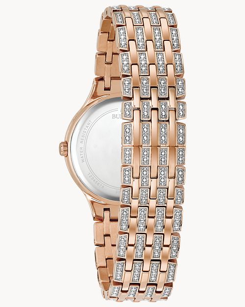 Bulova Crystal Collection Silver Crystals Dial Two Tone Steel Strap Watch for Women - 98L235 Buy Now By Bulova