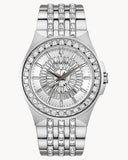 Bulova Phantom Crystal Silver Dial Silver Steel Strap Watch for Men - 96A236 Buy Now By Bulova