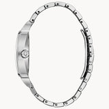 Bulova Phantom Swarovski Crystal Pave Silver Dial Silver Steel Strap Watch for Men - 98B296 Buy Now By Bulova